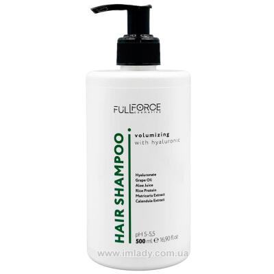 Шампунь для об'єму тонкого волосся з гіалуроновою кислотою Full Force volumizing with hyaluronic acid 500 мл